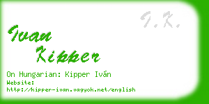 ivan kipper business card
